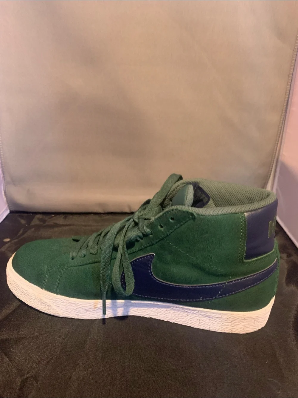 Nike Youth’s SV Zoom Blazer Mid-high Sneakers in Noble Green/Midnight Navy